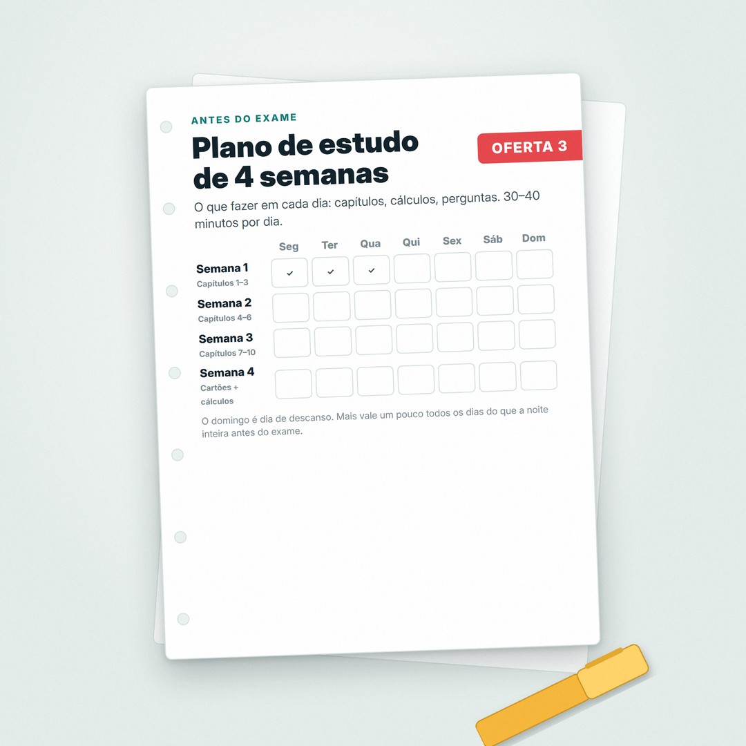 Plano de estudo de 4 semanas